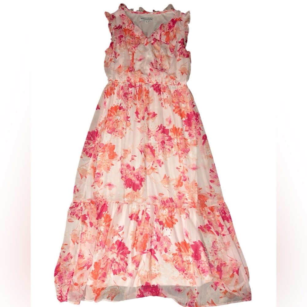 Emma & Michele Pink Floral Maxi Dress | XL